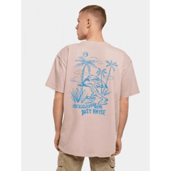 sportliches Just Rhyse Herren T-Shirt Oversize 240 g/m² mit Baumwolle Alt-Rosa