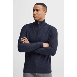 klassischer 11 PROJECT PRTillmann Fine Herren Troyer mit Stehkragen Pullover 21301005-ME-1940101 Blau