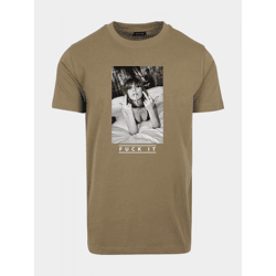 lässiges Mister Tee Herren T-Shirt Rippstrick 180 g/m² mit Baumwolle Khaki