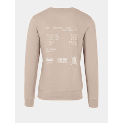 Comfortable Mister Tee Men's Sweatshirt in Beige Cotton