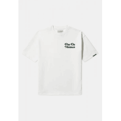 Comfortable Pas De Monaco Men's Oversized T-Shirt in Ecru-White Cotton