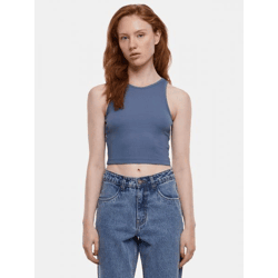 sportliches Urban Classics Damen T-Shirt Stretch 180 g/m² mit Baumwolle Blau