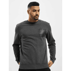 bequemes Urban Classics Herren Sweatshirt Rippstrick 240 g/m² mit Baumwolle Grau