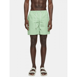 sommerliche Urban Classics Herren Shorts Kordelzug Reißverschluss 120 g/m² Pastell-Grün