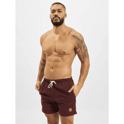 bequeme Urban Classics Herren Shorts Kordelzug Reißverschluss 120 g/m² Bordeaux-Rot