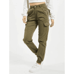 Stylish URBAN CLASSICS Women's Stretch Jeans with Pockets, 320 g/m², Cotton, Khaki