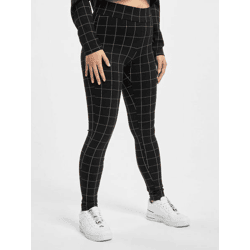Comfortable URBAN CLASSICS Women's Stretch Pants, 330 g/m², Black/White