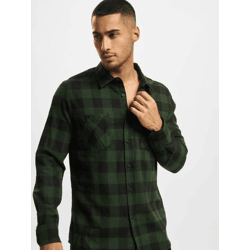 Modern URBAN CLASSICS Men's Polo Shirt, 120 g/m², with cotton, black/green
