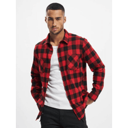 bequemes Urban Classics Herren Polo-Shirt 120 g/m² mit Baumwolle Rot/Schwarz