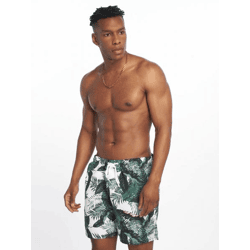 Versatile Urban Classics Men's Pants with Drawstring and Pockets, 100 g/m², White/Green/Black