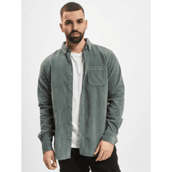 Versatile Urban Classics Men's Polo Shirt with Drawstring and Zipper, 200 g/m², Cotton Blend, Blue