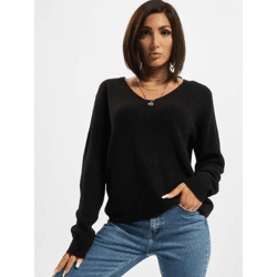 Modern URBAN CLASSICS Women's Sweatshirt with Ribbed Cuffs, Black