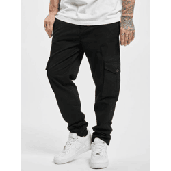 bequeme URBAN CLASSICS Herren Jeans Stretch Reißverschluss Taschen mit Baumwolle Schwarz