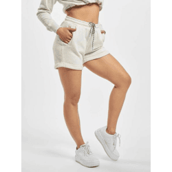 sommerliche Urban Classics Damen Shorts Kordelzug Taschen 300 g/m² mit Baumwolle Grau