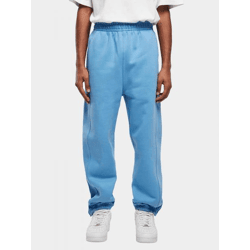 moderne URBAN CLASSICS Herren Hose Taschen Rippbündchen 380 g/m² mit Baumwolle Blau