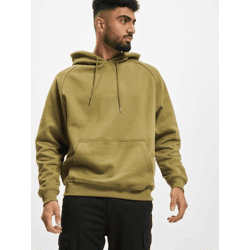 lässiger URBAN CLASSICS Herren Hoodie Kordelzug Rippstrick 380 g/m² mit Baumwolle Oliv-Grün