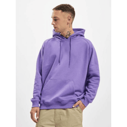 bequemer URBAN CLASSICS Herren Hoodie Kordelzug Rippstrick 380 g/m² mit Baumwolle Violett