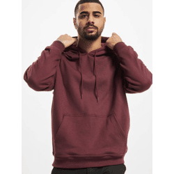 weicher URBAN CLASSICS Herren Hoodie Kordelzug Rippstrick 380 g/m² mit Baumwolle Bordeaux-Rot