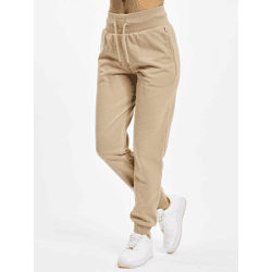 Casual URBAN CLASSICS Women's Pants with Drawstring and Pockets, 300 g/m², Beige