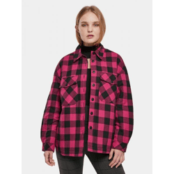 Casual Urban Classics Women's Jacket with Pockets, 125 g/m², Cotton Blend, Pink/Black