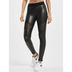 Versatile URBAN CLASSICS Women's Stretch Mesh Pants, 280 g/m², Black