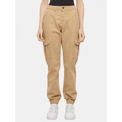 bequeme Urban Classics Damen Jeans Stretch Taschen 320 g/m² mit Baumwolle Beige