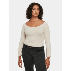 lässiges Urban Classics Damen Sweatshirt Stretch Slim Fit 180 g/m² mit Baumwolle Ecru-Weiß