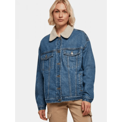 lässige Urban Classics Damen Jeans Taschen gefüttert 375 g/m² mit Baumwolle Blau