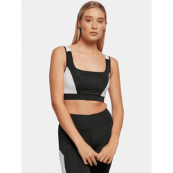 bequemer Urban Classics Damen BH Stretch Slim Fit 210 g/m² Schwarz/Weiß
