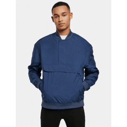 lässiger Urban Classics Herren Pullover Reißverschluss Taschen 68 g/m² Navy