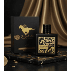 Lattafa Qaed Al Fursan Unisex Eau de Parfum Intensiver orientalischer Körper-Duft für Damen und Herren 90ml Schwarz/Gold