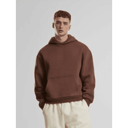 bequemer URBAN CLASSICS Herren Hoodie Kapuze 330 g/m² mit Baumwolle Braun