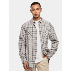 modernes URBAN CLASSICS Herren Polo-Shirt Taschen Oversize 128 g/m² mit Baumwolle Grau
