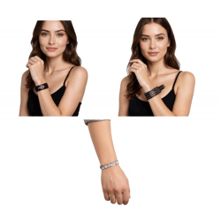 HIM Armband Rockband Fan-Artikel Arm-Schmuck in Schwarz/Gold Weiß/Schwarz oder Schwarz/Rosa