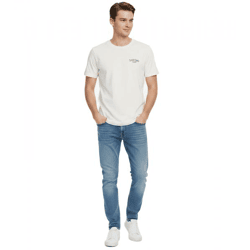 klassisches BLEND BHViggo Herren T-Shirt mit Rundhals Shirt 20718780-110602 Weiß