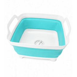 Faltbare Spülschüssel 19 Liter Platzsparende Wasch-Schüssel 9941781 Blau/Weiß