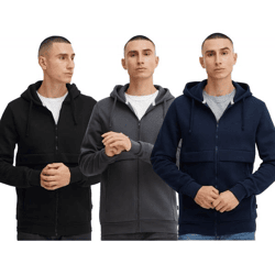 klassische 11 PROJECT PRAnnir Herren Sweatjacke mit Reißverschluss Jacke 20715241ME Grau, Schwarz oder Dunkelblau