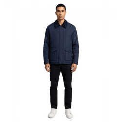 nachhaltige Stepp-Jacke für Herren Winter-Jacke mit Cord-Kragen 956444 Dunkelblau