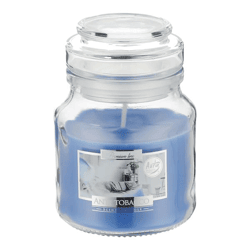 Anti tobacco scented candle, in a jar with lid