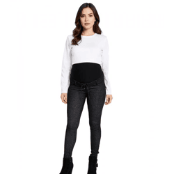 Women's Maternity Pants, Thermal Jeggings, Maternity Wear 911067 Black