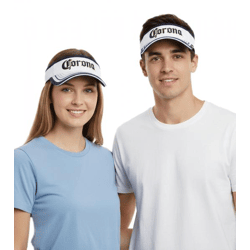 Corona Extra Unisex Visor-Cap stylische Baumwoll-Cap Sonnen-Blende 5366COR Weiß