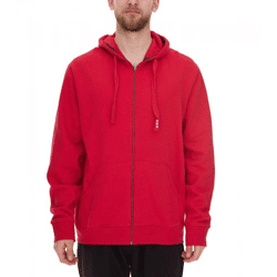 Elevate Arora Herren Sweat-Jacke mit Kapuze schlichte Baumwoll-Jacke Pullover 3821125 Rot