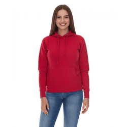 Elevate Charon Women's Hoodie: Simple Cotton Sweatshirt with Kangaroo Pocket, Sweater 3823421, Red