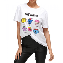 RE:COVERED X Mr. Man and Little Miss Women's Cotton T-Shirt with 