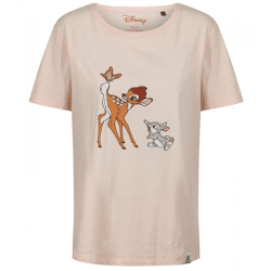 RE:COVERED X Disney Women's T-Shirt with Bambi and Thumper Design, Cotton T-Shirt, Crew Neck, RCDIF2066, Pink