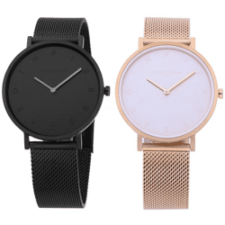 Pierre Cardin Women's Wristwatch: Simple Dial, Analog Quartz Watch with Stainless Steel Strap, 3ATM, 39mm, CBV.1054, Black or Pink