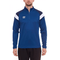 umbro Herren Trainings-Pullover Troyer-Shirt Sport-Pullover Lauf-Pullover 65295U Blau/Weiß