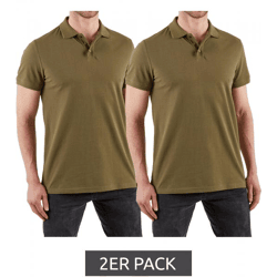 2er Pack NORTHERN COUNTRY Herren Polo-Shirt mit Stifthalter Baumwoll-Shirt Arbeits-Shirt 00010613 Oliv-Grün