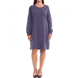 sheego Damen Shirt-Kleid mit individuell einstellbarer Raffung Party-Kleid Große Größen 47141556 Blau