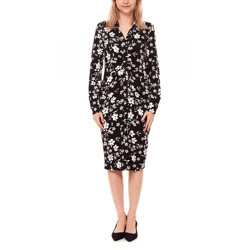 Aniston SELECTED Dress: Lightweight Women's Summer Dress with All-Over Floral Print 42093138 Black/Brown